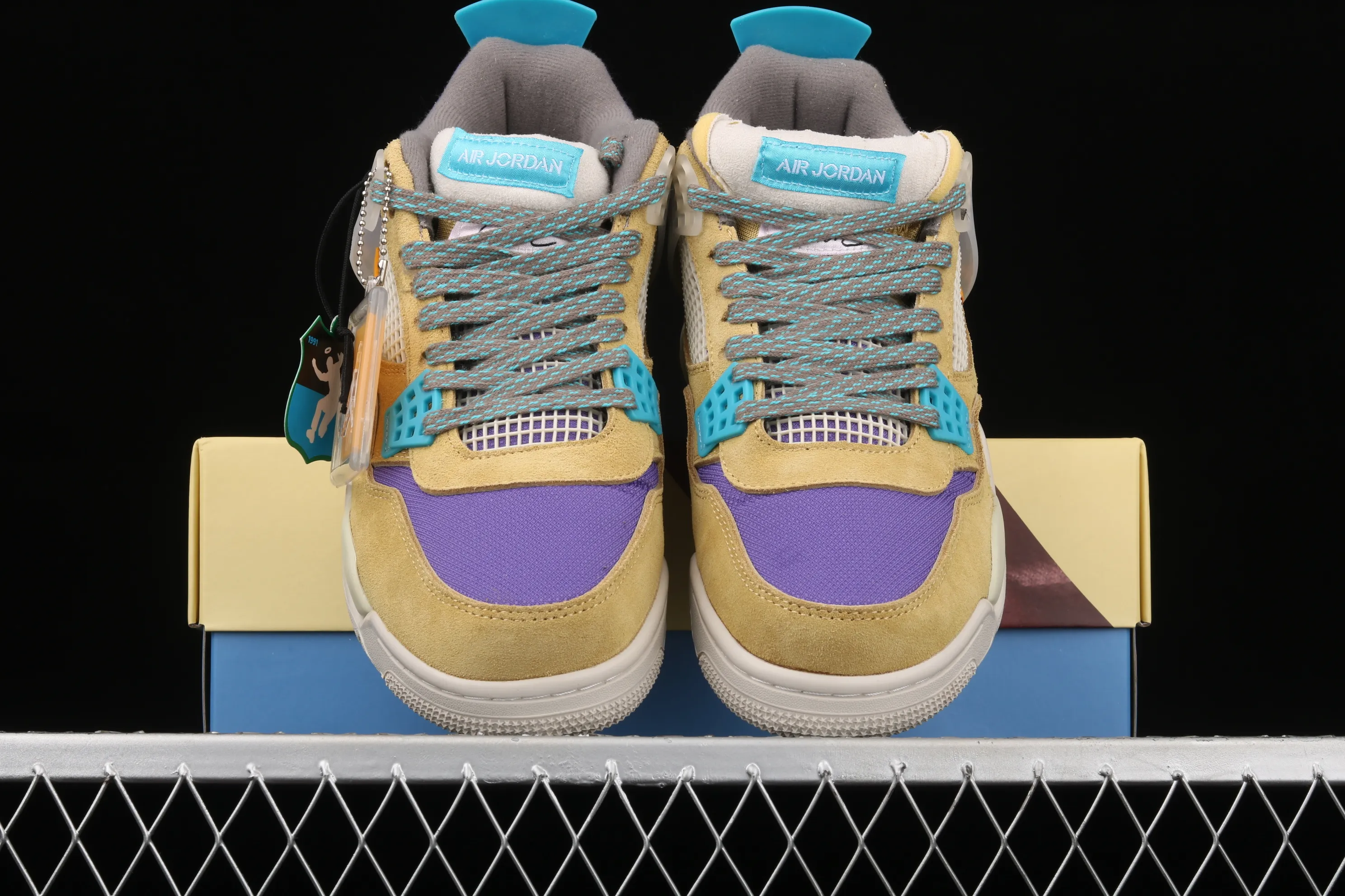 All categories Air Jordan Jordan series basketball shoes Air Jordan 4 G version Air Jordan 4 Retro SP AJ4 Joe 4 joint yellow and purple desert DJ5718-300